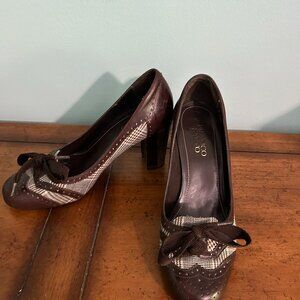 Brown Plaid Franco Sarto Heels